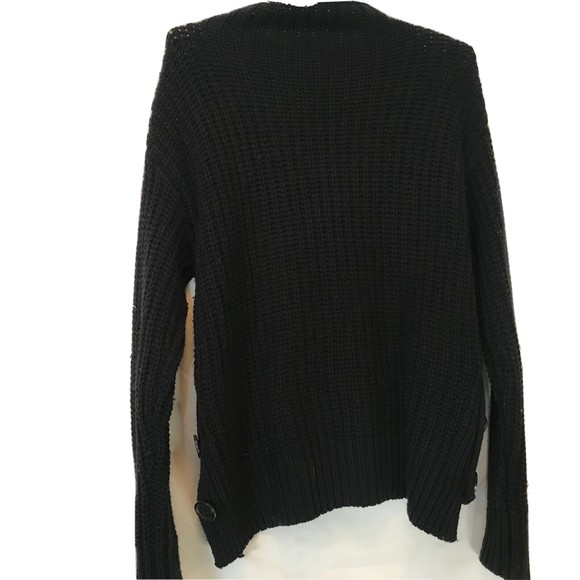 Madewell mockneck side button relaxed fisherman chunky knit sweater xxs - Picture 8 of 9